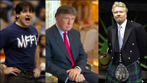 Mark Cuban Richard Branson Donald Trump